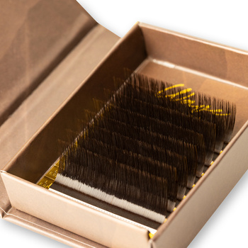 Řasy Wave Brown EXTRA LONG mini - DEEP BROWN
