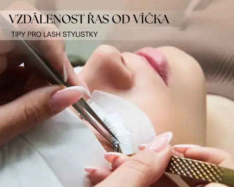 Jaká je správná vzdálenost syntetické řasy od víčka? Tipy pro stylistky