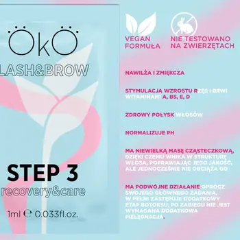Přípravek na laminaci řas a obočí STEP 3 CARE&RECOVERY, balení 5 sáčků