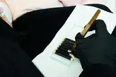 Krystalová podložka s označením délek řas 3