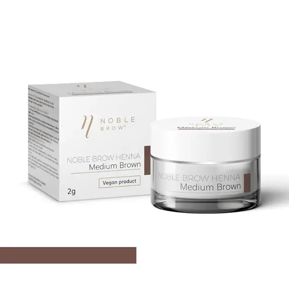Pudrová henna na obočí Noble Brow – Medium Brown