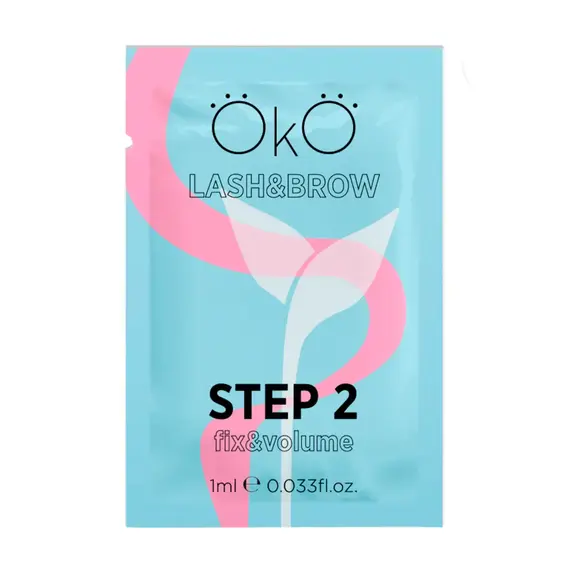 Roztok na laminaci řas a obočí STEP 2 FIX&amp;VOLUME, 1 sáček