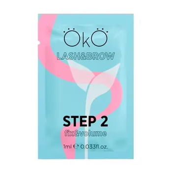 Roztok na laminaci řas a obočí STEP 2 FIX&amp;VOLUME, 1 sáček