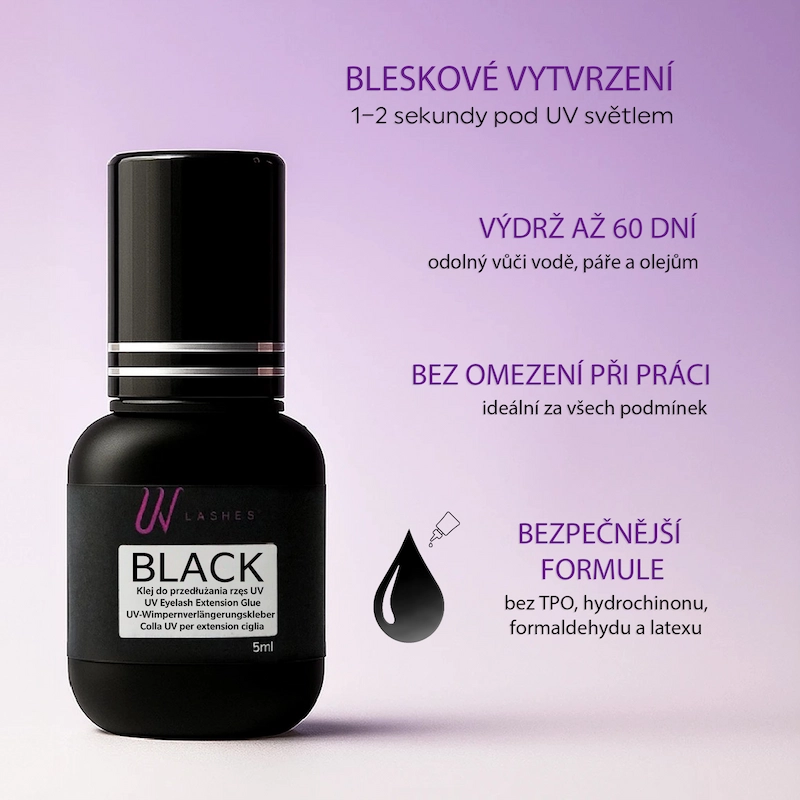 Lepidlo na prodlužování řas UV metodou Lepidlo na prodlužování řas UV metodou