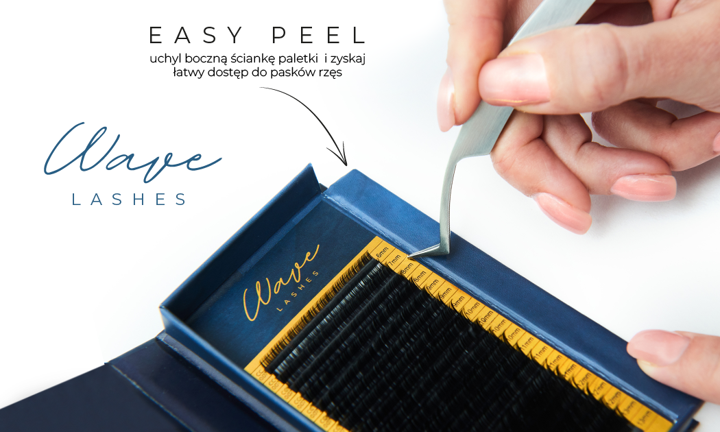 Řasy Wave se systémem Easy Peel a odklopnou boční stěnou paletky