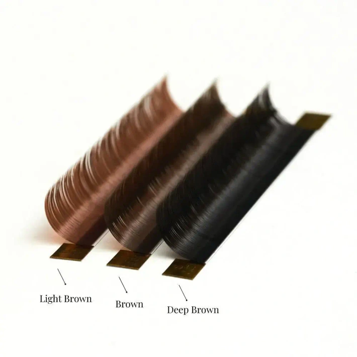 Řasy Wave Brown EXTRA LONG mini - DEEP BROWN