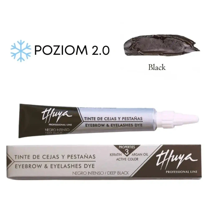 Barva s arganovým olejem a keratinem na obočí a řasy Thuya